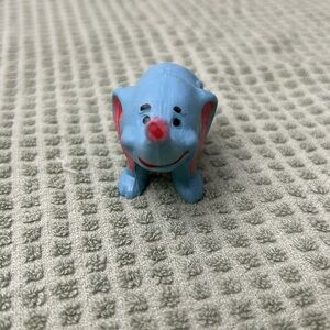 VINTAGE blue and pink plastic elephant toy